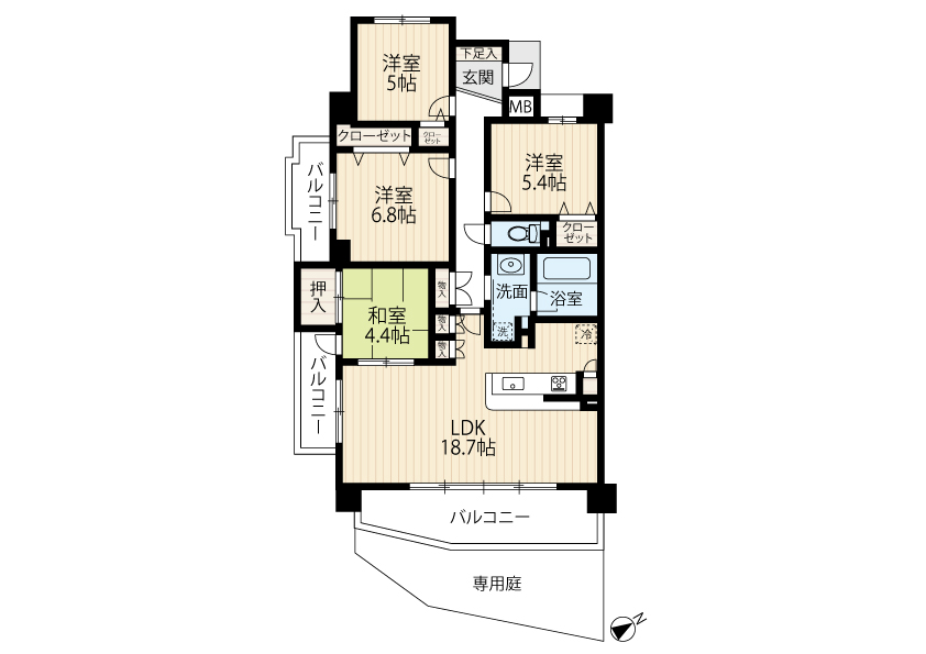 区画図／間取り