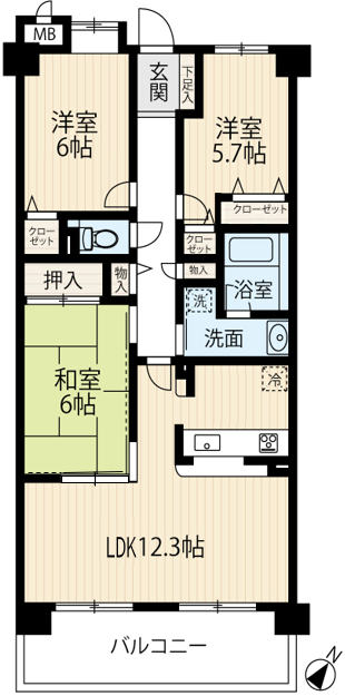 区画図／間取り