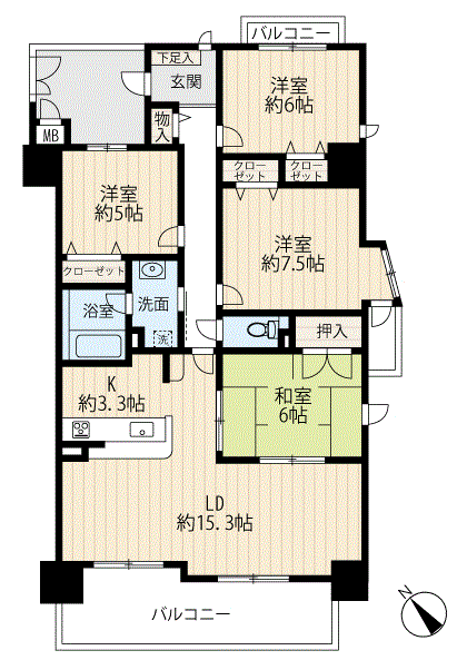 区画図／間取り