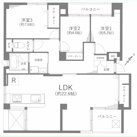 区画図／間取り
