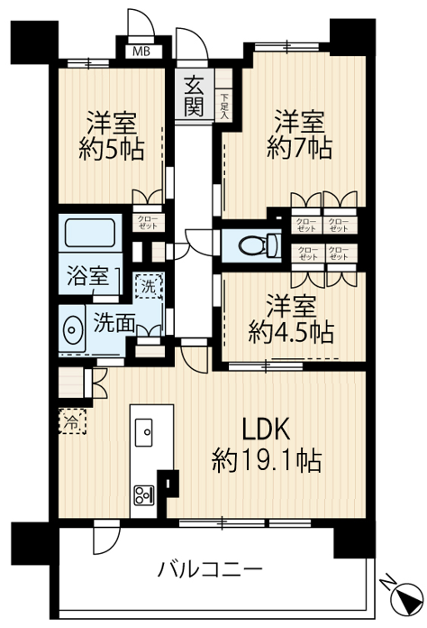 区画図／間取り