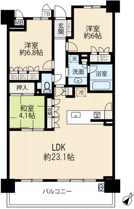 区画図／間取り