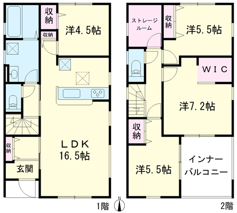 区画図／間取り