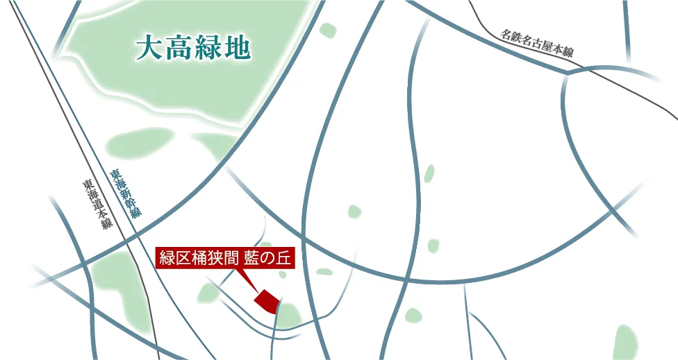 大高緑地の位置図