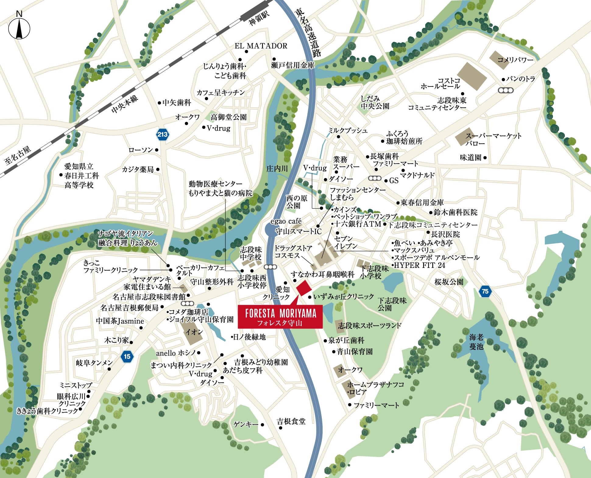 フォレスタ守山　現地案内図