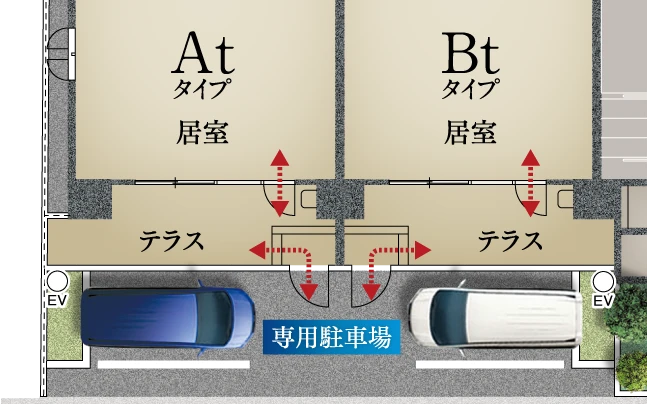 専用駐車場イメージイラスト