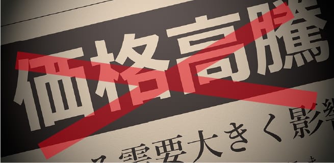 外部的な影響を、最小限に抑えた価格です。