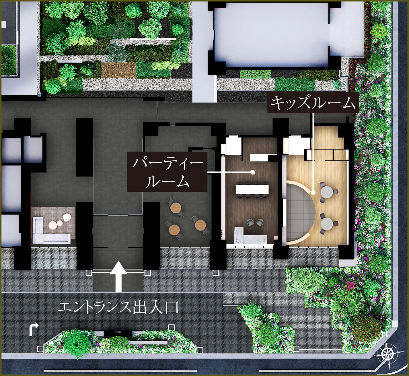 1F敷地配置図