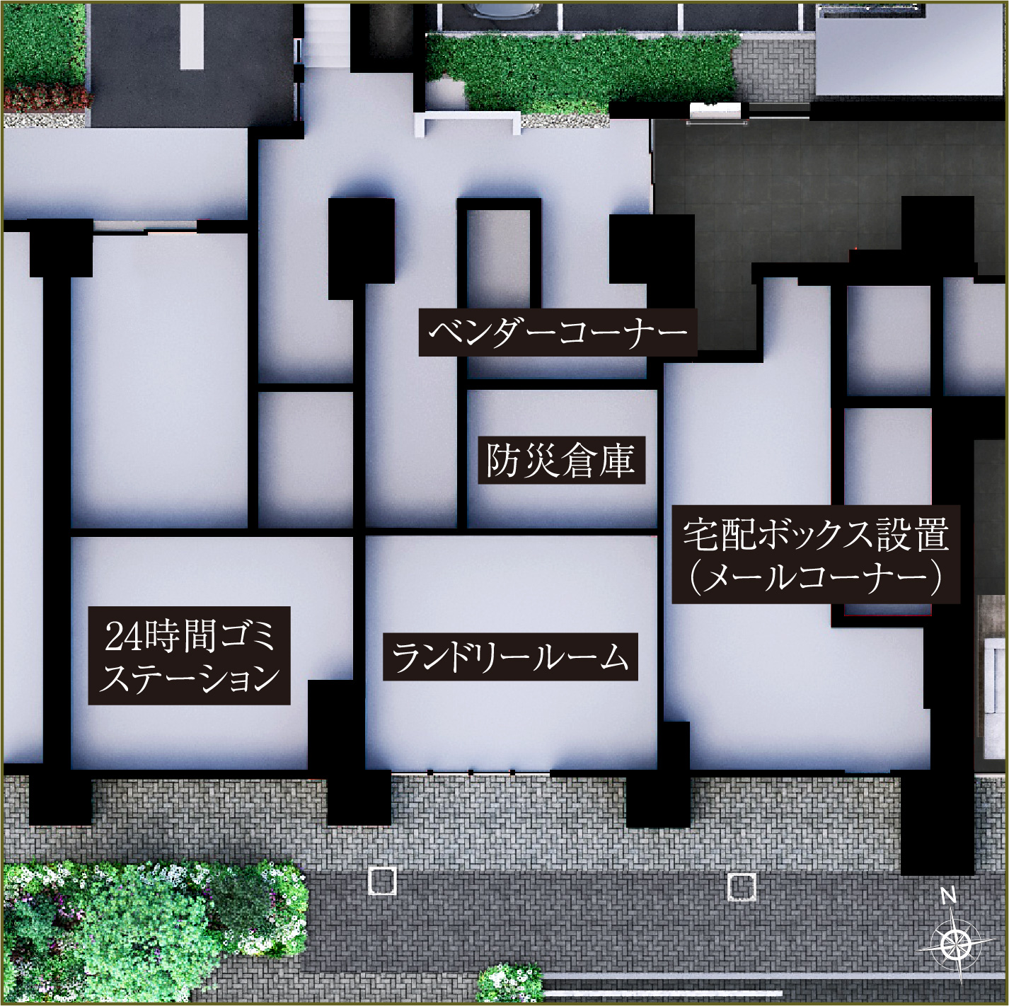 1F敷地配置図