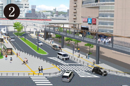 豊田市駅東口交通広場